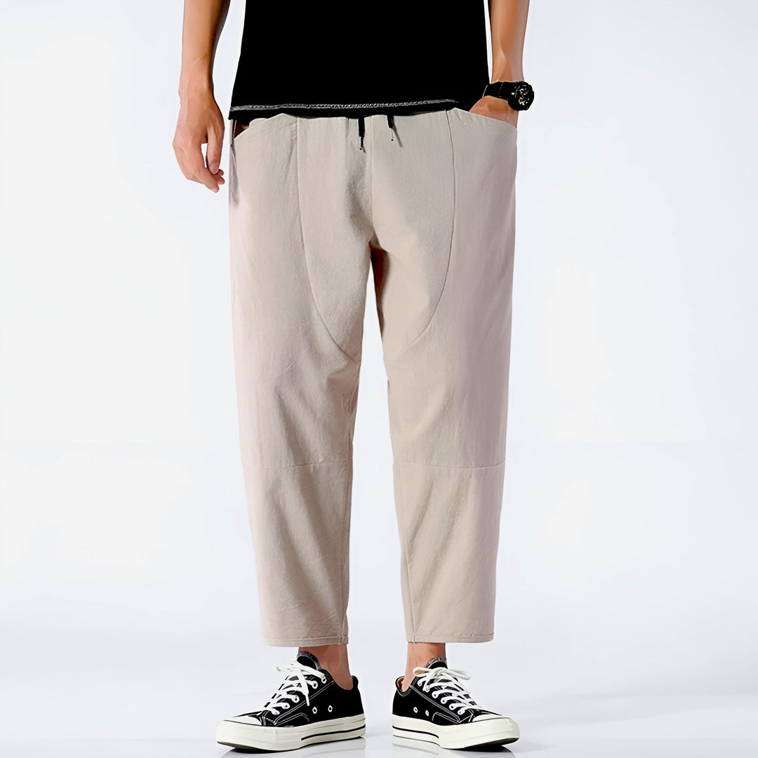 Cropped Pants | Relaxed Fit, Adjustable Drawstring Waist 11