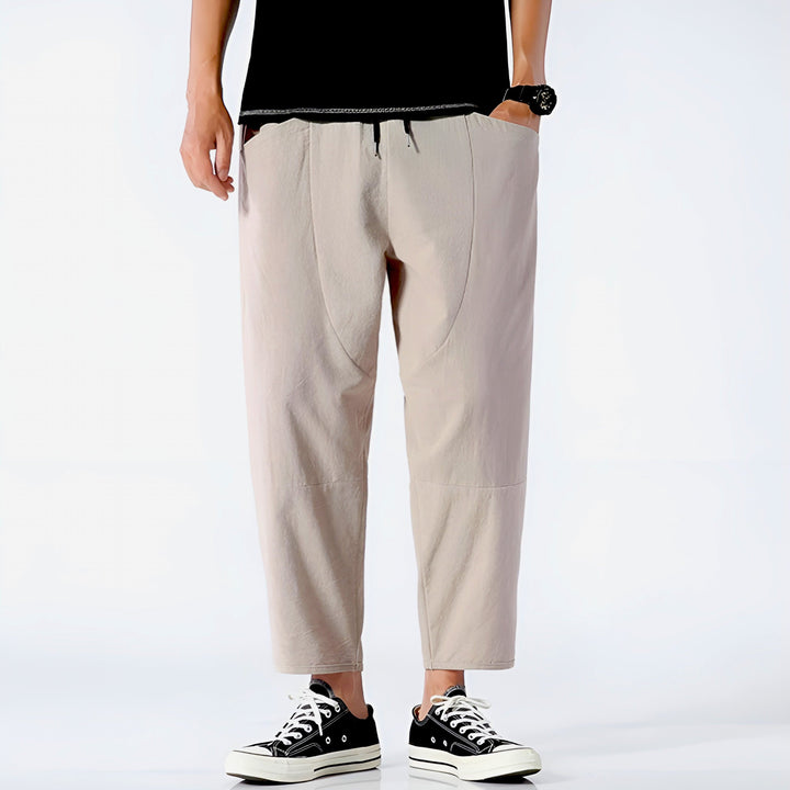 Cropped Pants | Relaxed Fit, Adjustable Drawstring Waist 11