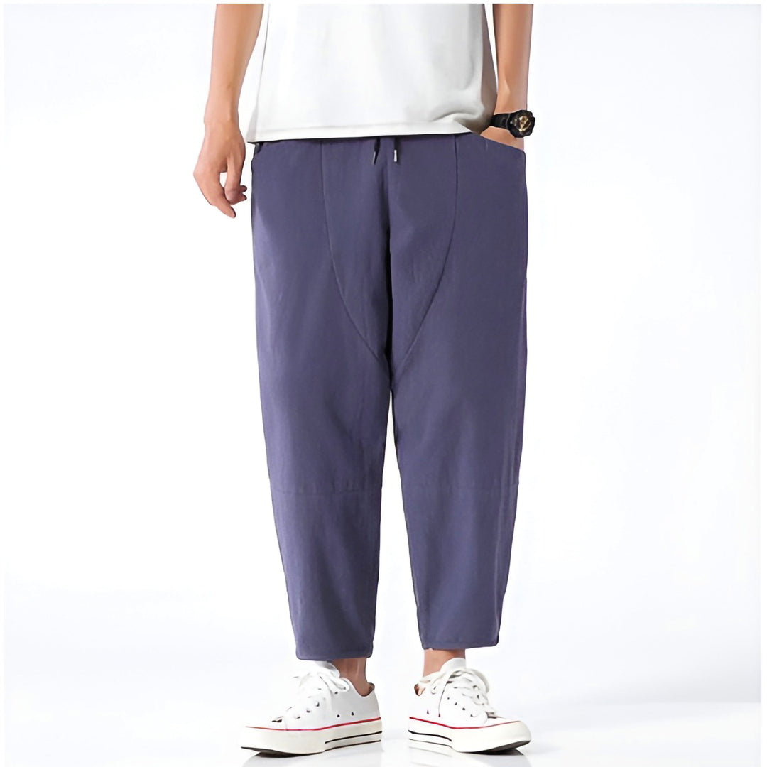 Cropped Pants | Relaxed Fit, Adjustable Drawstring Waist 2