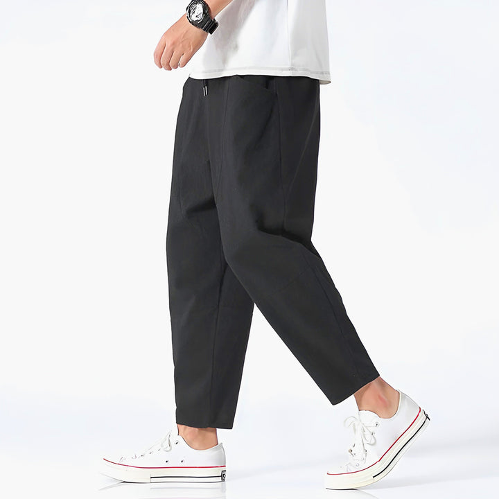 Cropped Pants | Relaxed Fit, Adjustable Drawstring Waist 4