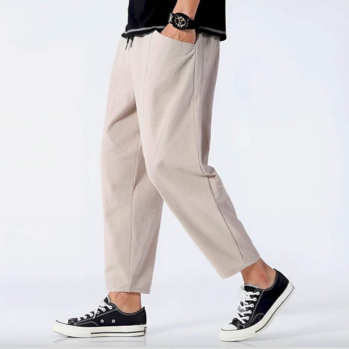 Cropped Pants | Relaxed Fit, Adjustable Drawstring Waist 9