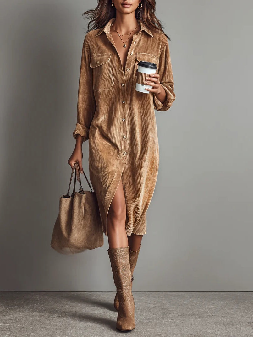 Dress | Flared Hem, Soft Fabric 0