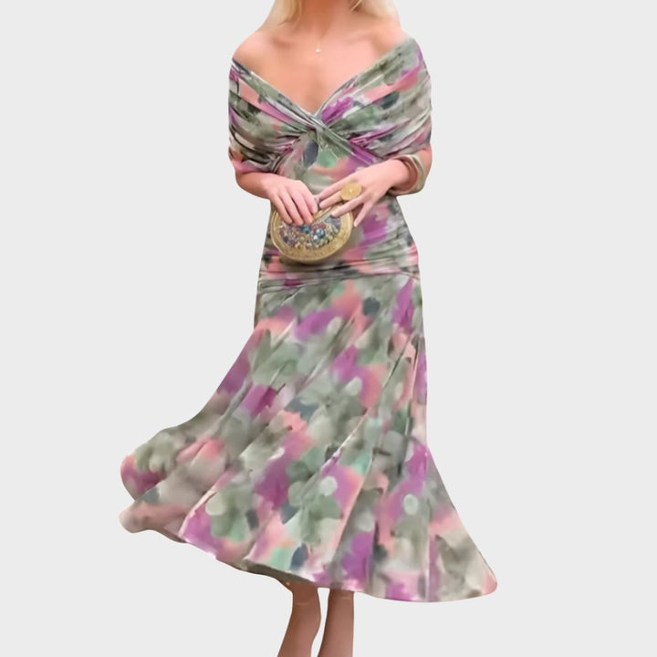 Dresses | Off-the-Shoulder Neckline, Ruched Bodice 1