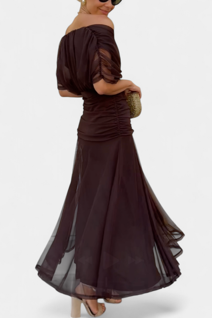 Dresses | Off-the-Shoulder Neckline, Ruched Bodice 6