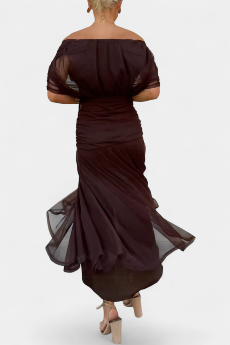 Dresses | Off-the-Shoulder Neckline, Ruched Bodice 7