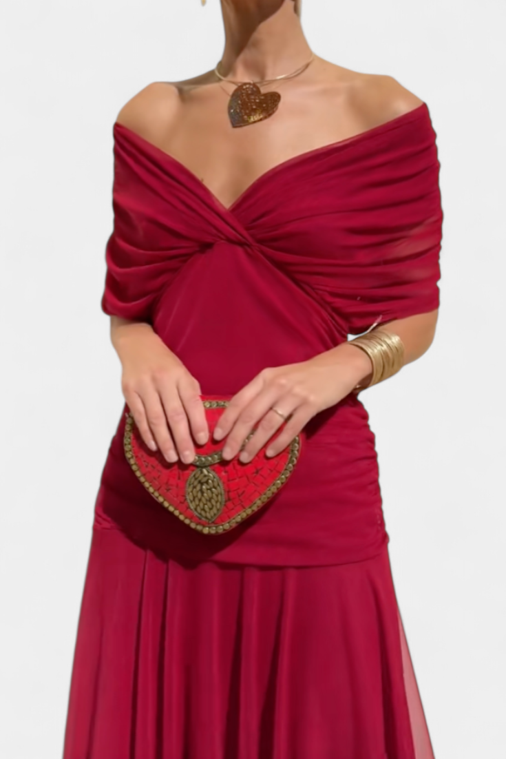 Dresses | Off-the-Shoulder Neckline, Ruched Bodice 9