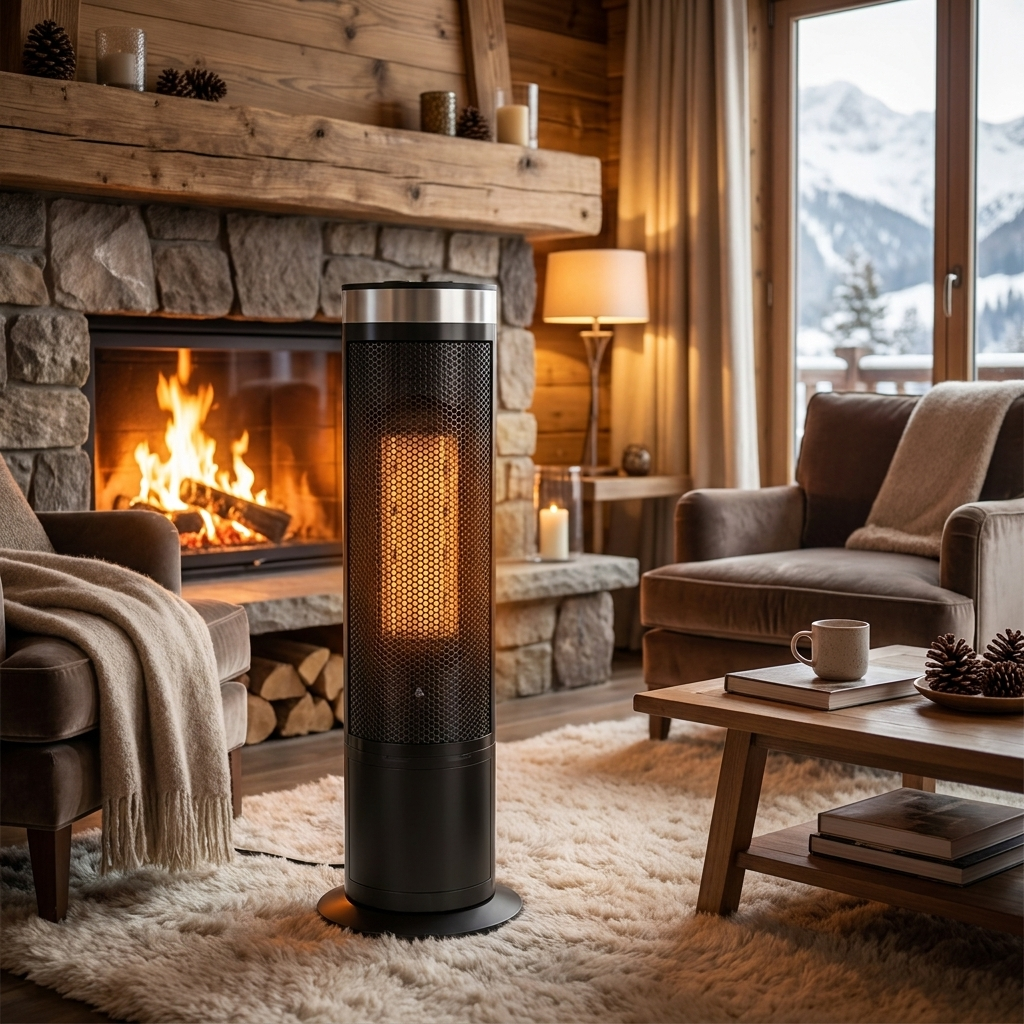 Floor Heater | Ceramic Construction, Adjustable Thermostat 1