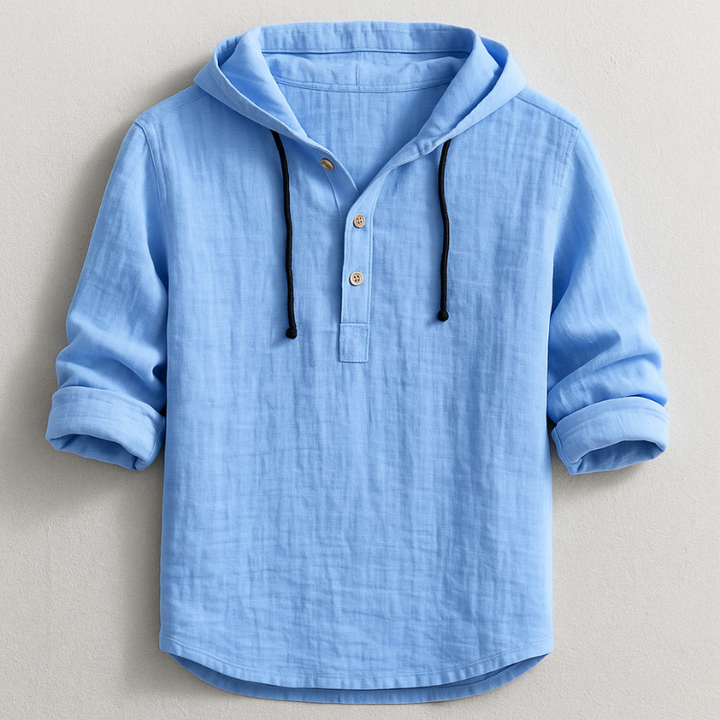 Hooded Shirt | Lightweight Linen, Adjustable Hood 0