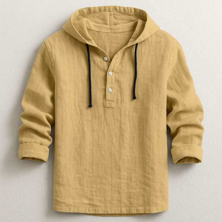Hooded Shirt | Lightweight Linen, Adjustable Hood 2