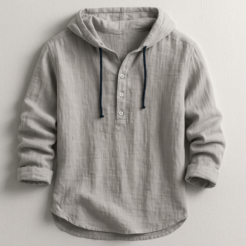 Hooded Shirt | Lightweight Linen, Adjustable Hood 3