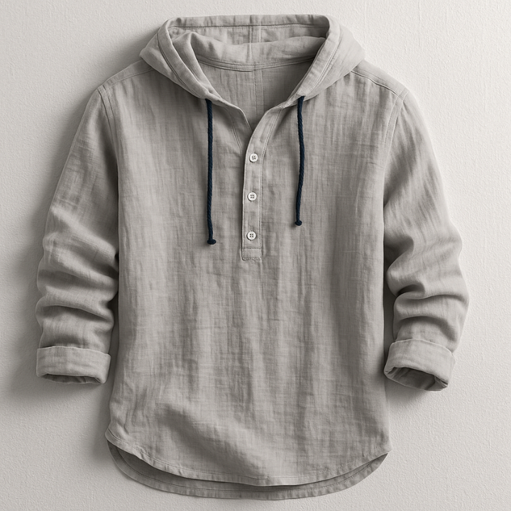 Hooded Shirt | Lightweight Linen, Adjustable Hood 3