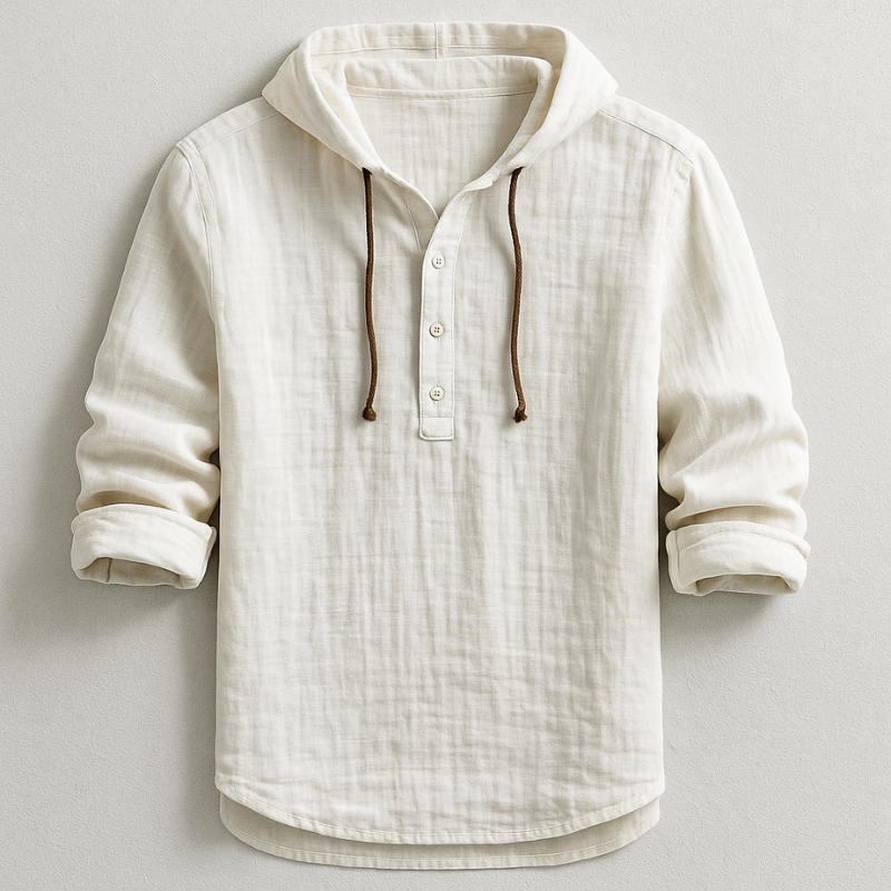 Hooded Shirt | Lightweight Linen, Adjustable Hood 4
