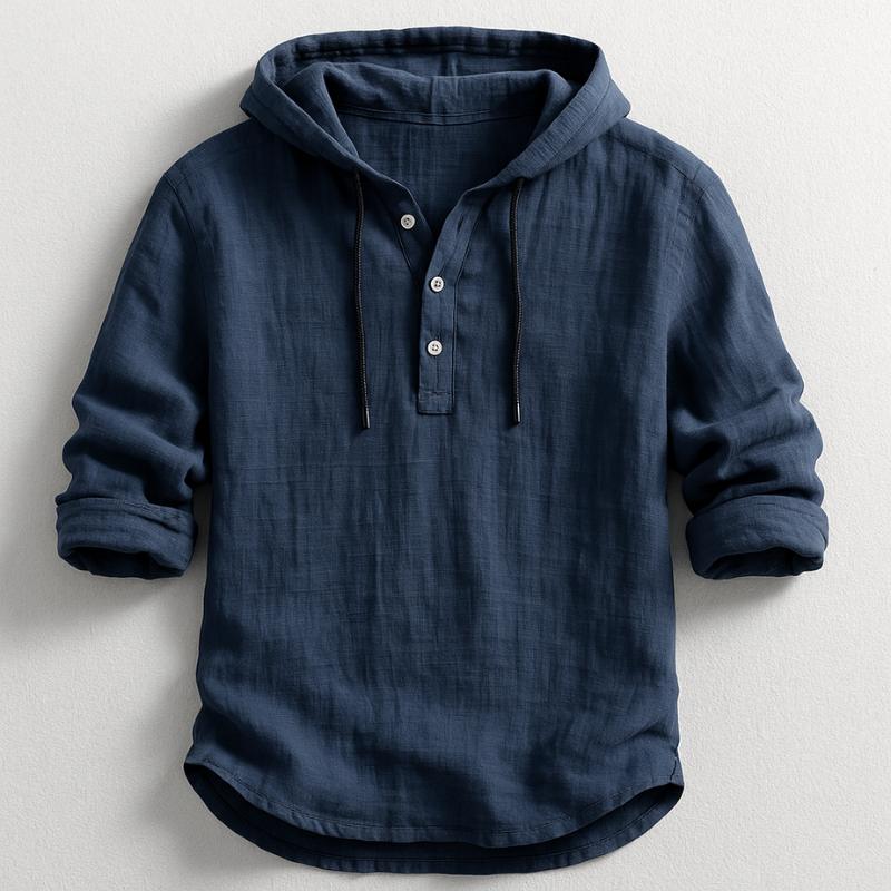 Hooded Shirt | Lightweight Linen, Adjustable Hood 5
