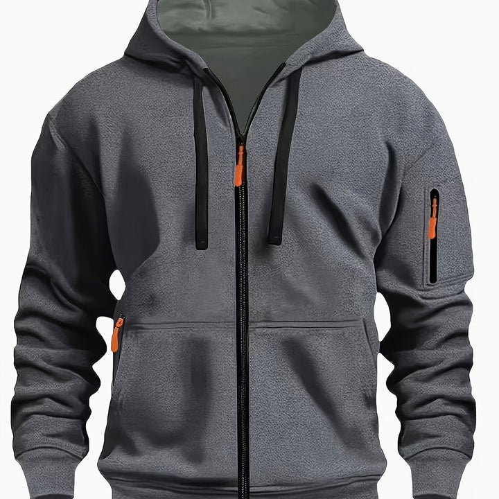Hoodie | Full-Zip Front, Adjustable Drawstring Hood 0