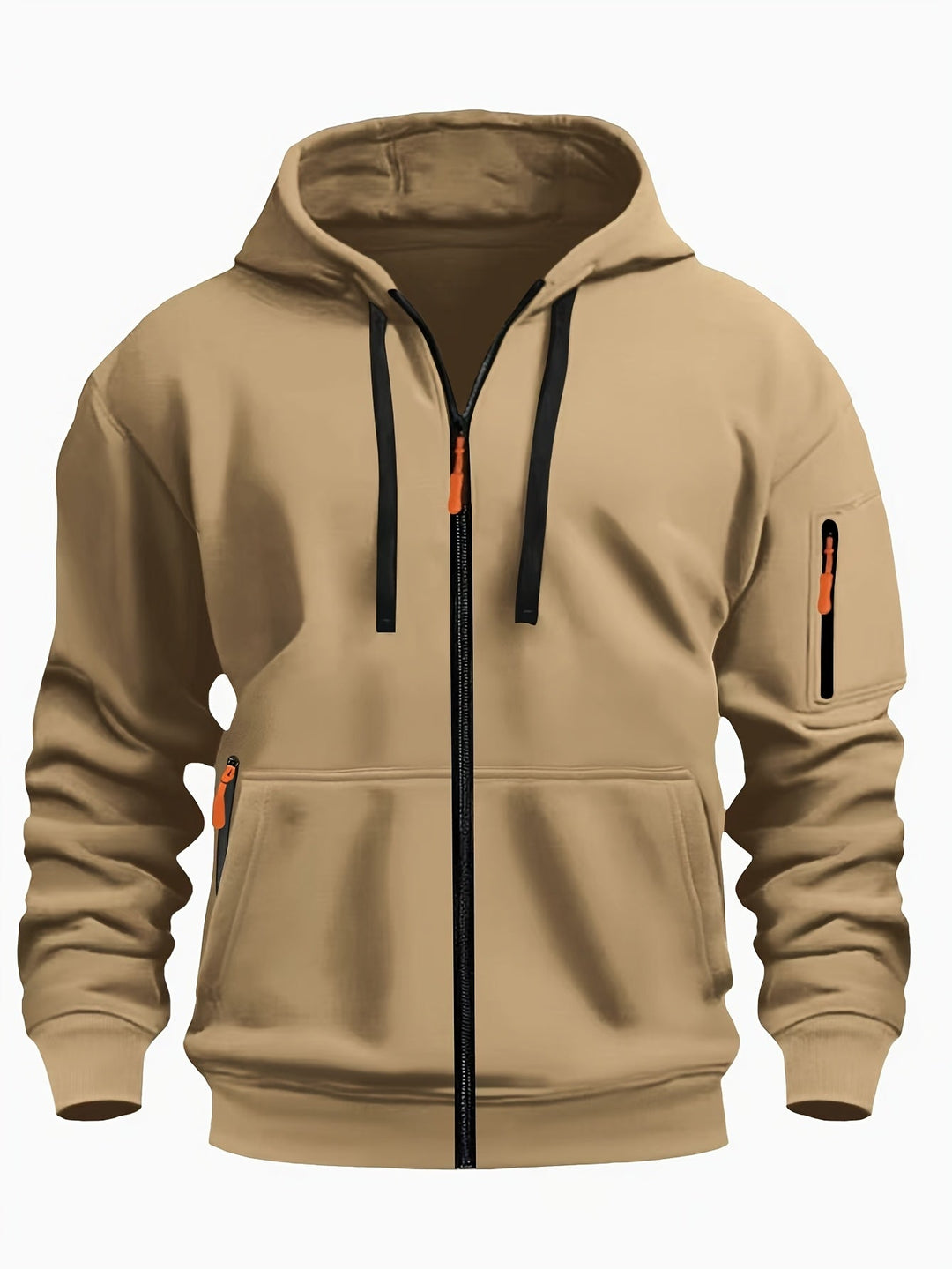 Hoodie | Full-Zip Front, Adjustable Drawstring Hood 6