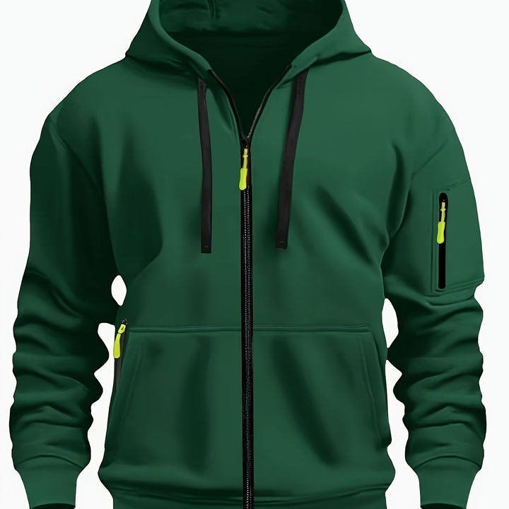 Hoodie | Full-Zip Front, Adjustable Drawstring Hood 9