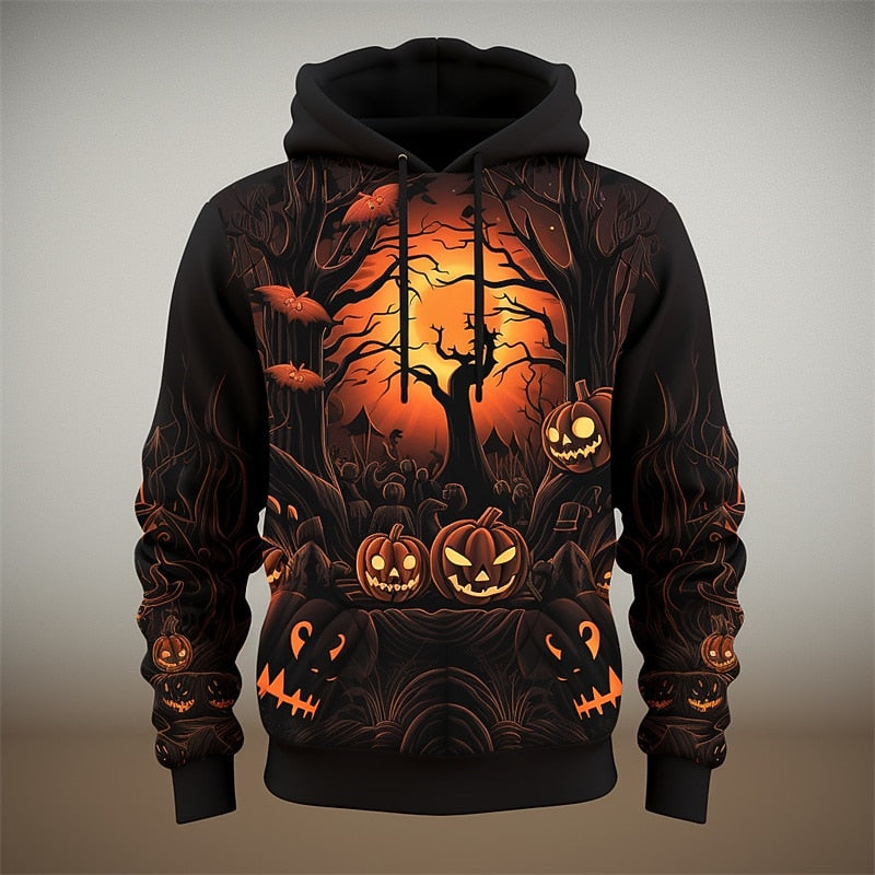Hoodie | Pumpkin Graphic, Long Sleeves 0