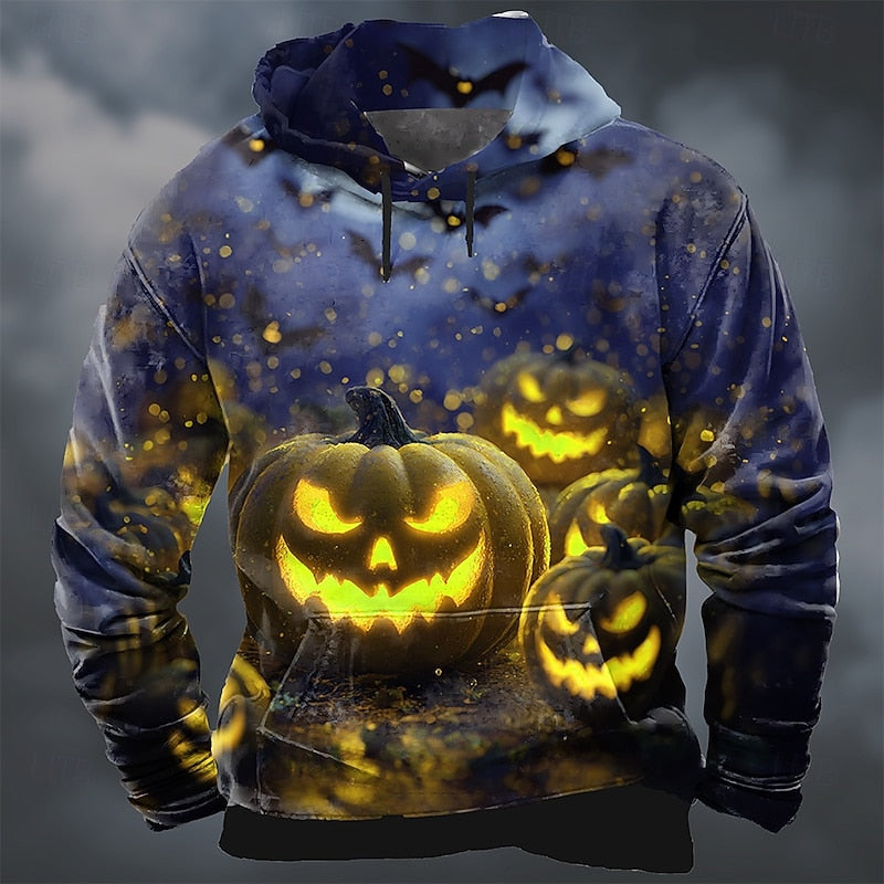 Hoodie | Pumpkin Print, Relaxed Fit 1