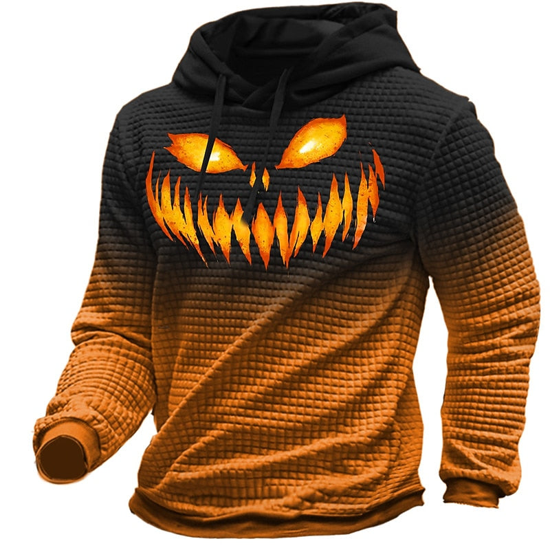 Hoodie | Textured Fabric, Halloween Graphic 0