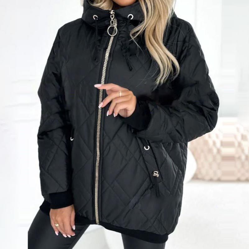 Jacket | High Collar, Hooded, Hip Length 2