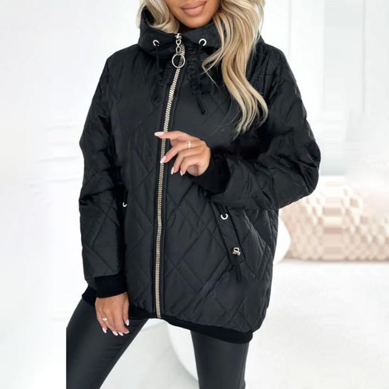 Jacket | High Collar, Hooded, Hip Length 3