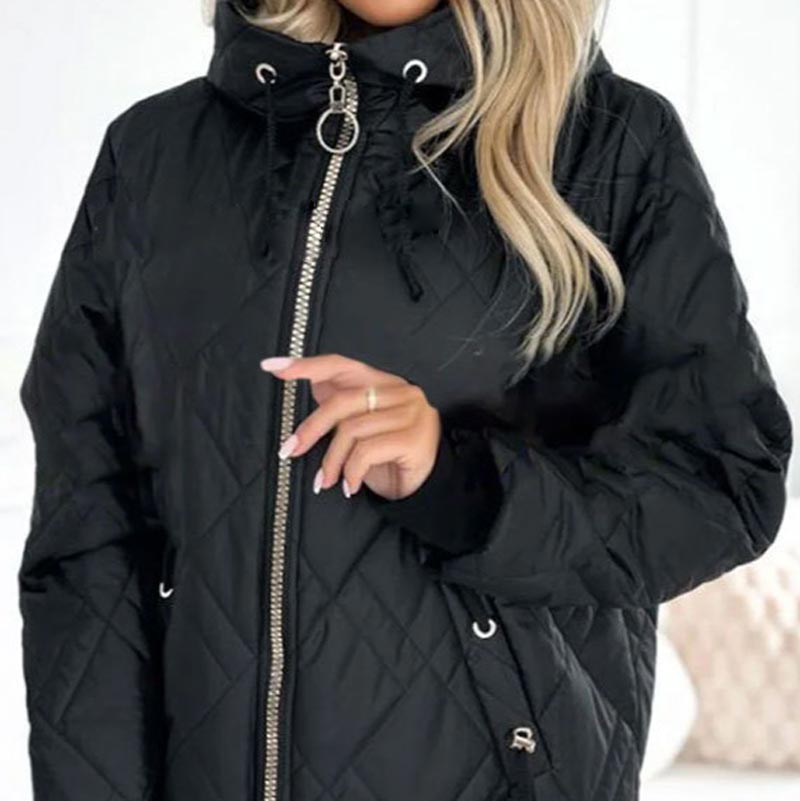 Jacket | High Collar, Hooded, Hip Length 6