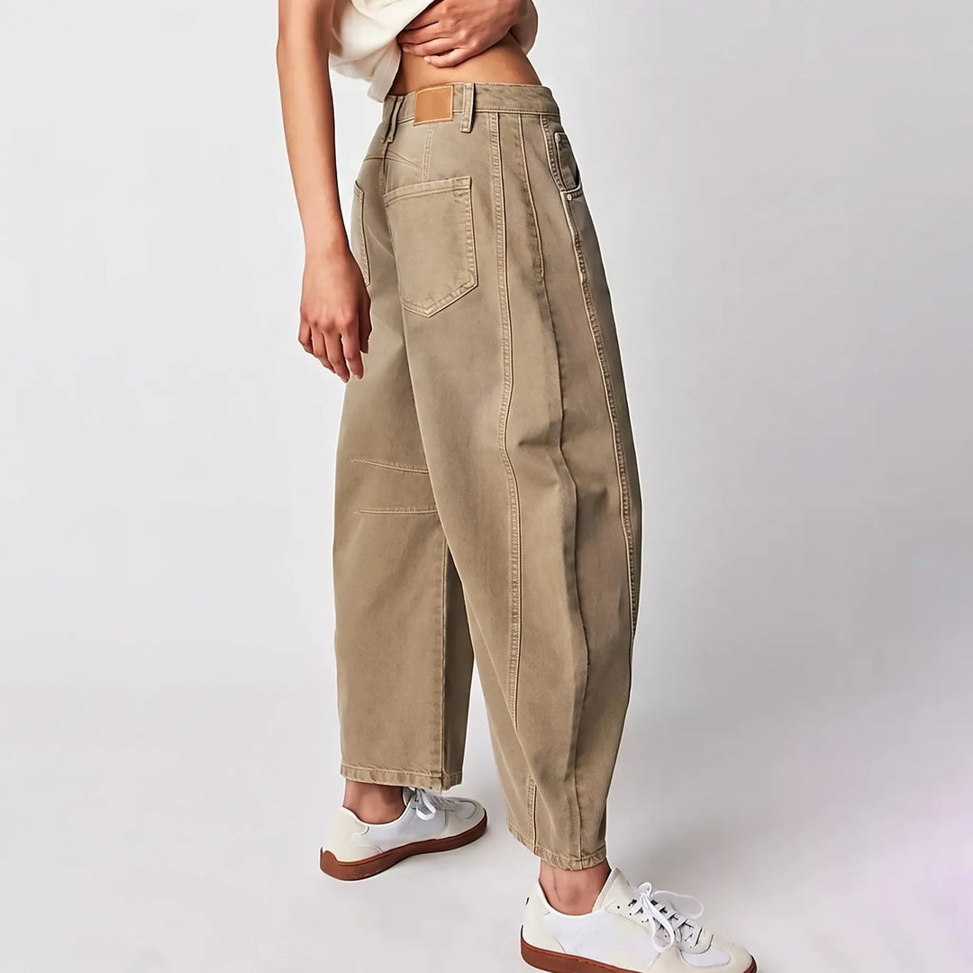 Jeans | Barrel Leg, Mid-Rise, Ankle-Cropped 2