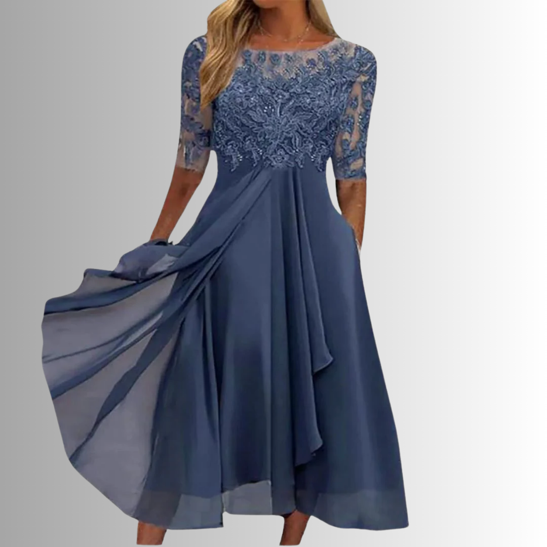 Lace Dress | Delicate Lace Top, Layered Skirt 0