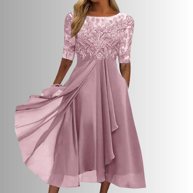 Lace Dress | Refined Silhouette, Flowy Layered Skirt 1