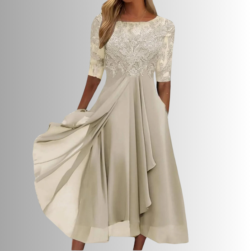 Lace Dress | Refined Silhouette, Flowy Layered Skirt 2