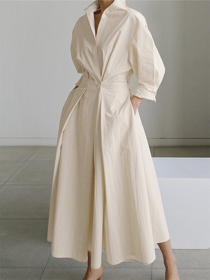 Long Dress | Long Sleeve, Elegant Silhouette 0