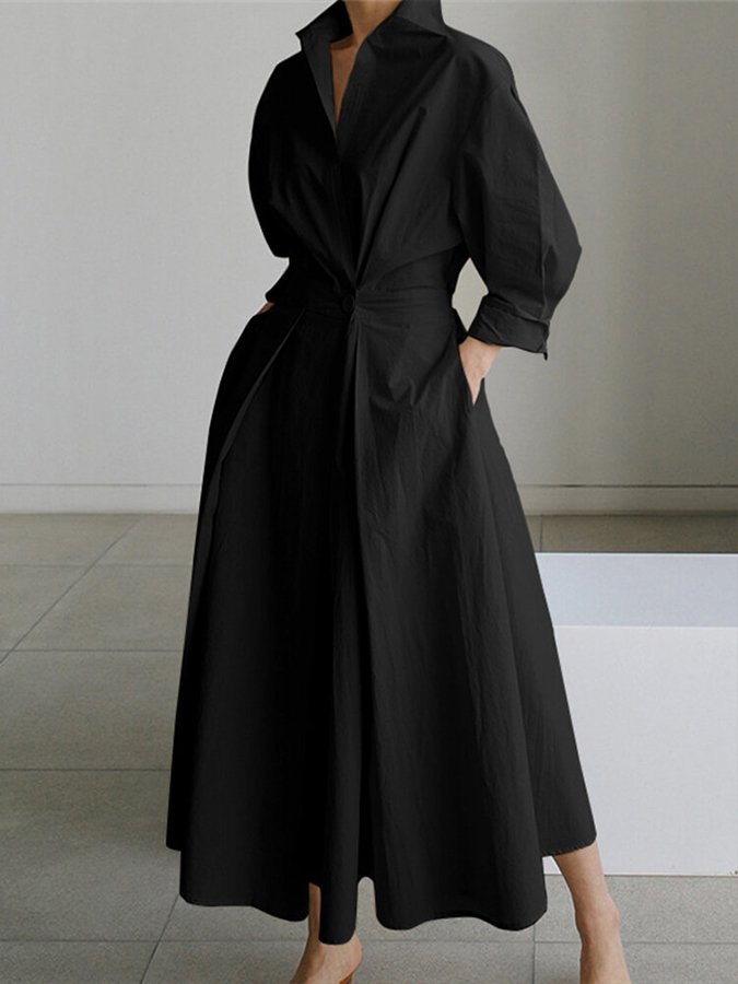 Long Dress | Long Sleeve, Elegant Silhouette 3