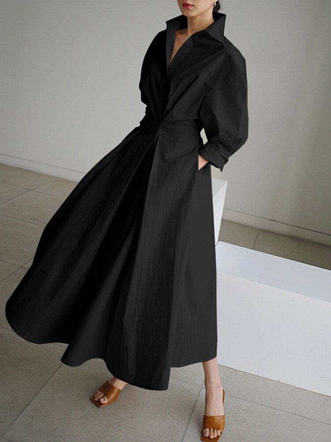 Long Dress | Long Sleeve, Elegant Silhouette 4