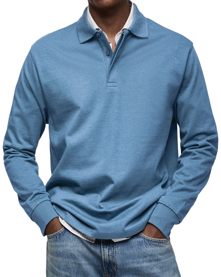 Long Sleeve Polo Shirt | Classic Fit, Tailored Silhouette 0