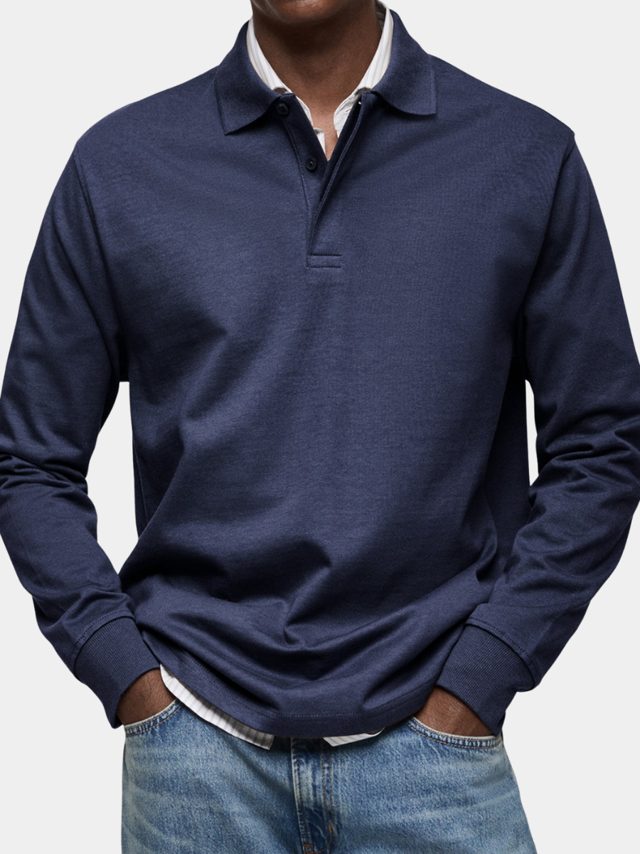 Long Sleeve Polo Shirt | Classic Fit, Tailored Silhouette 1