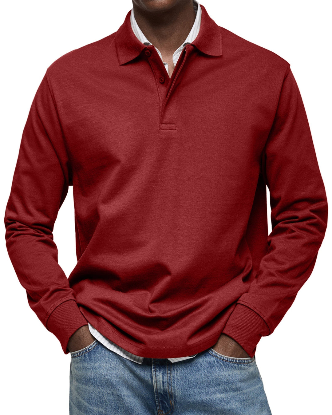 Long Sleeve Polo Shirt | Classic Fit, Tailored Silhouette 10
