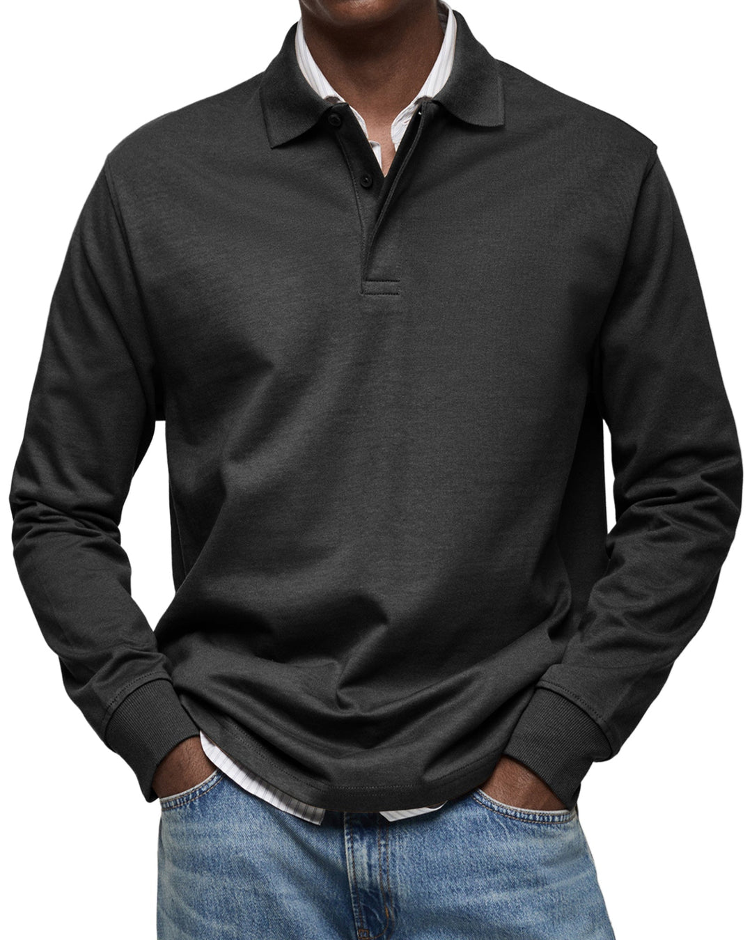 Long Sleeve Polo Shirt | Classic Fit, Tailored Silhouette 3