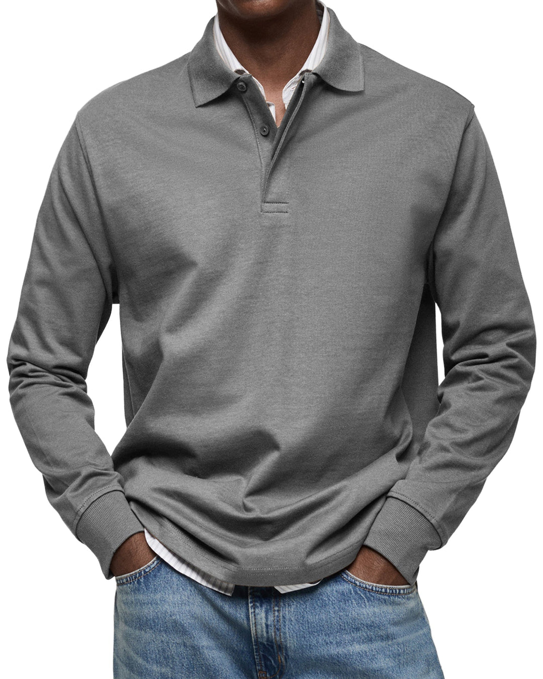 Long Sleeve Polo Shirt | Classic Fit, Tailored Silhouette 5