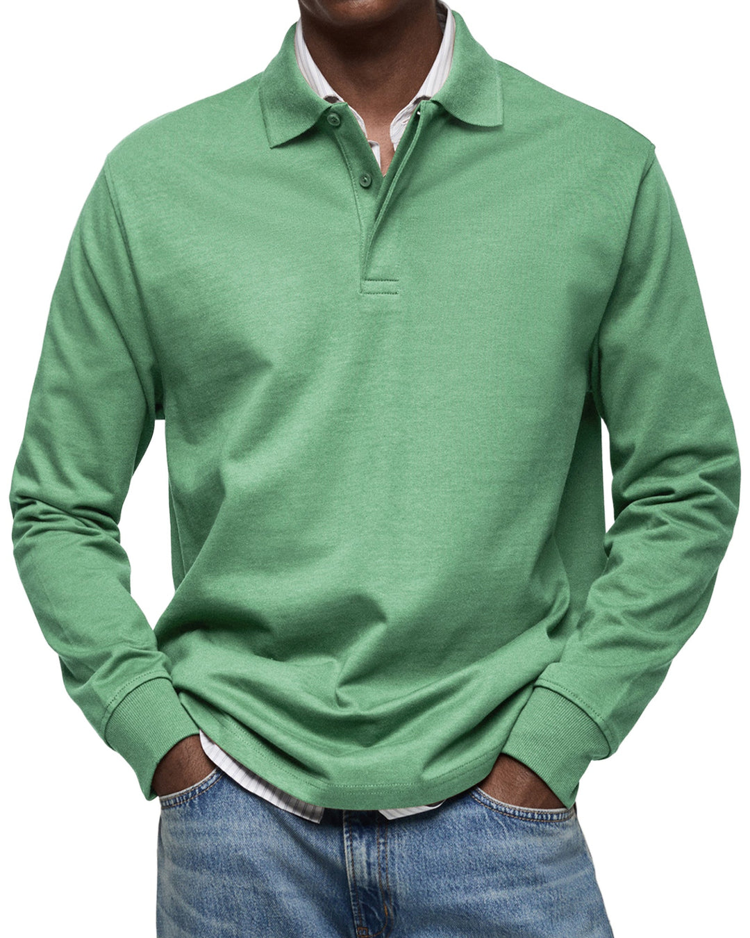 Long Sleeve Polo Shirt | Classic Fit, Tailored Silhouette 6