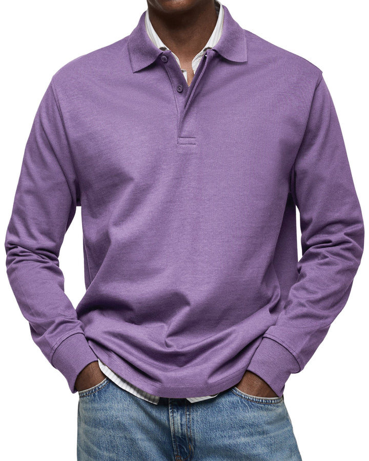Long Sleeve Polo Shirt | Classic Fit, Tailored Silhouette 8