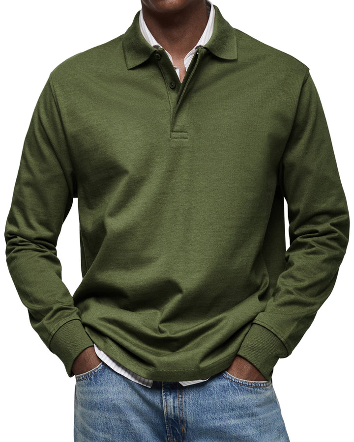 Long Sleeve Polo Shirt | Classic Fit, Tailored Silhouette 9
