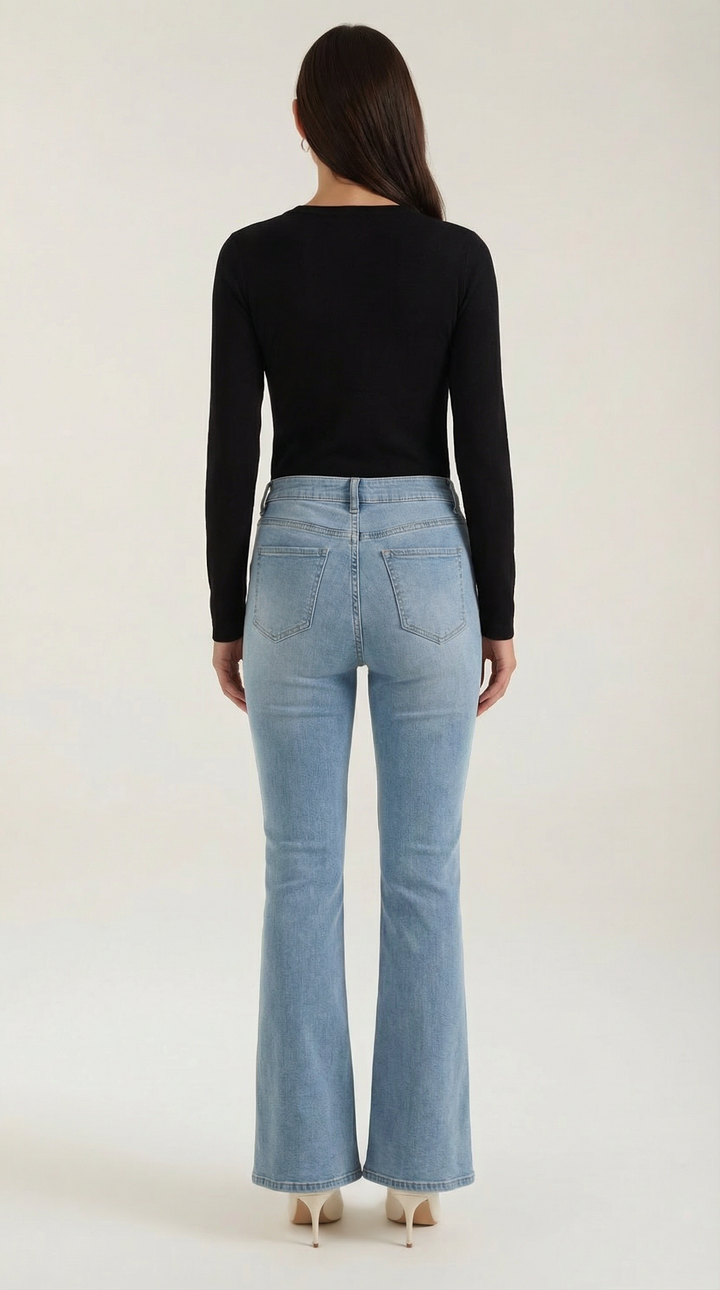 Long Sleeve Top | Ribbed Fabric, Crew Neckline 8
