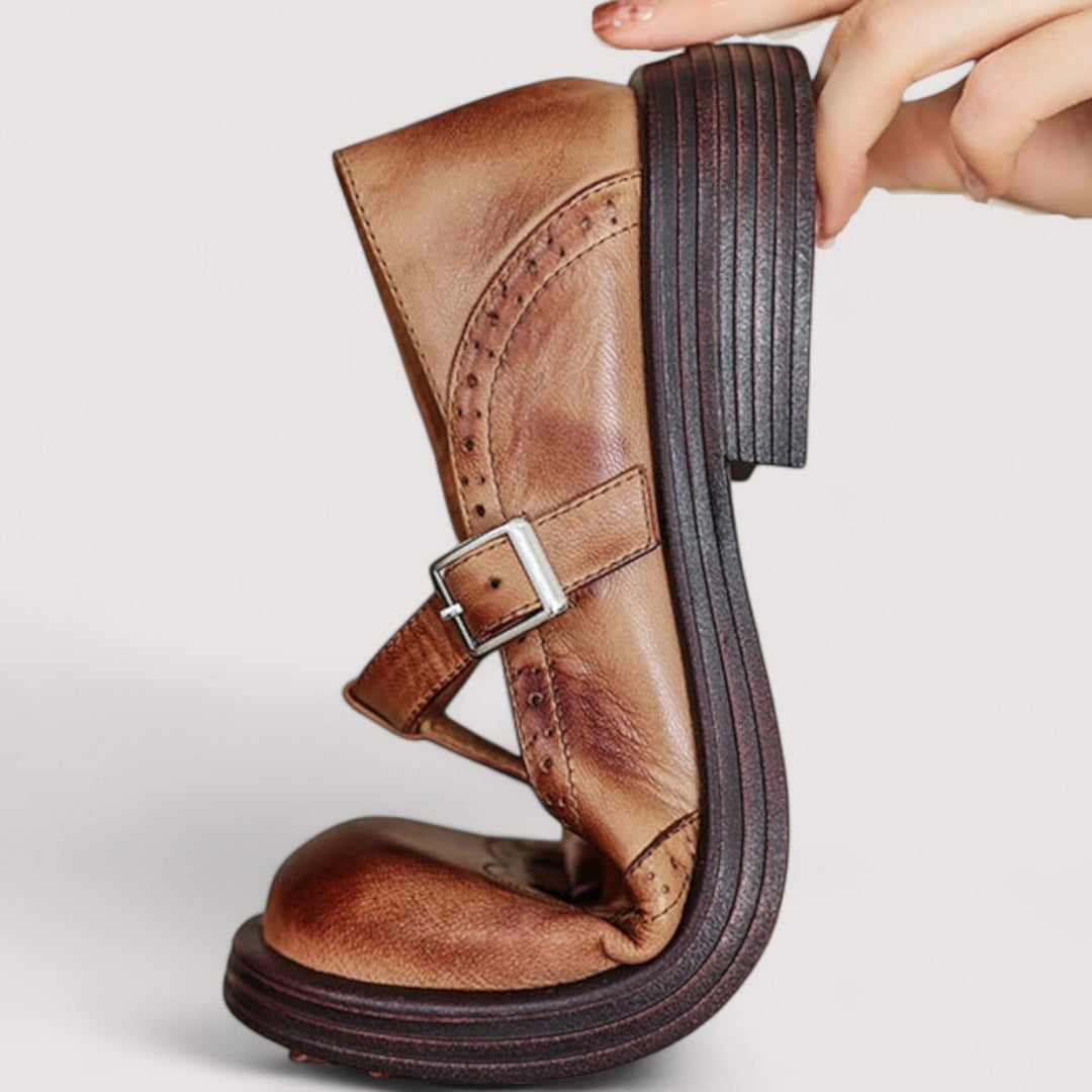 Mary Jane Shoes | Leather Upper, Buckle Fastening 2