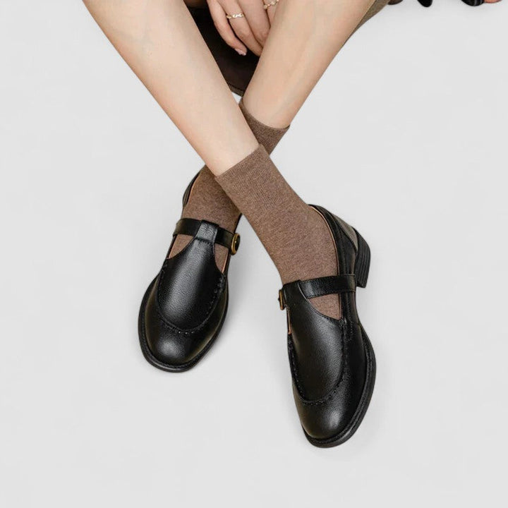 Mary Jane Shoes | Square-Toe Design, T-Strap Detail 0
