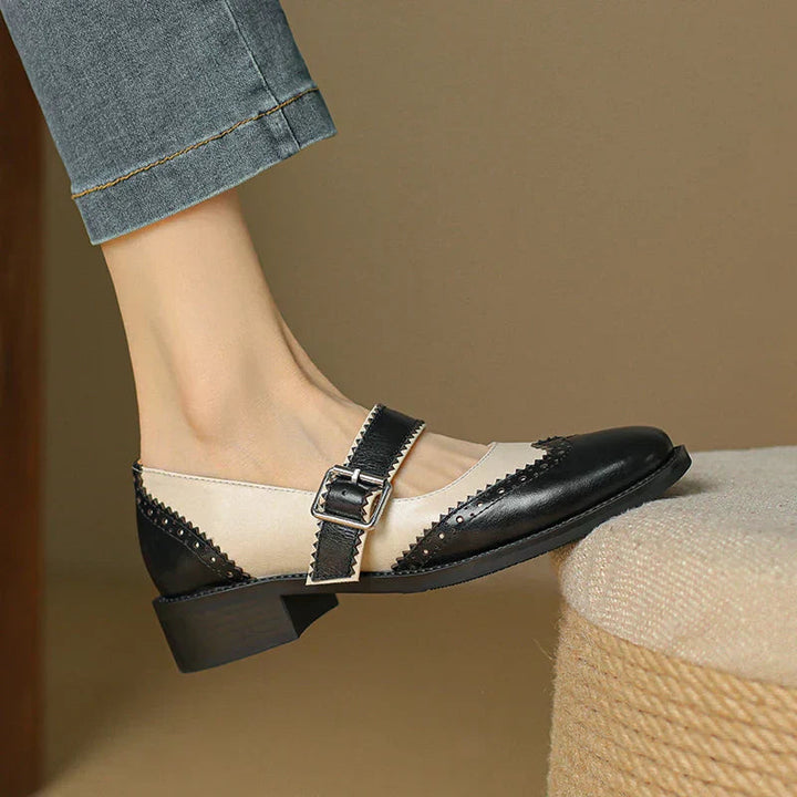 Mary Jane Shoes | Two-Tone Design, T-Strap Closure 1