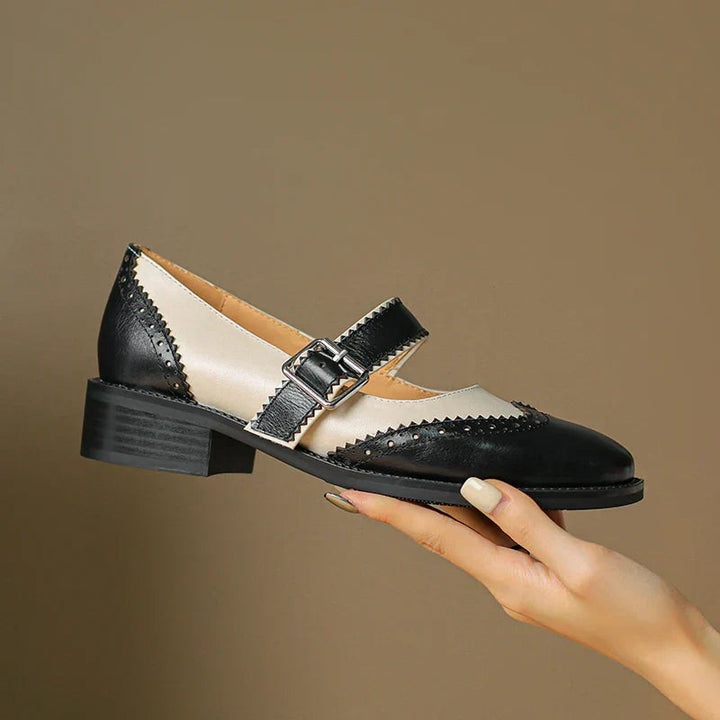 Mary Jane Shoes | Two-Tone Design, T-Strap Closure 2
