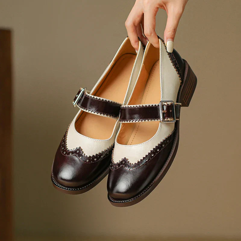 Mary Jane Shoes | Two-Tone Design, T-Strap Closure 3