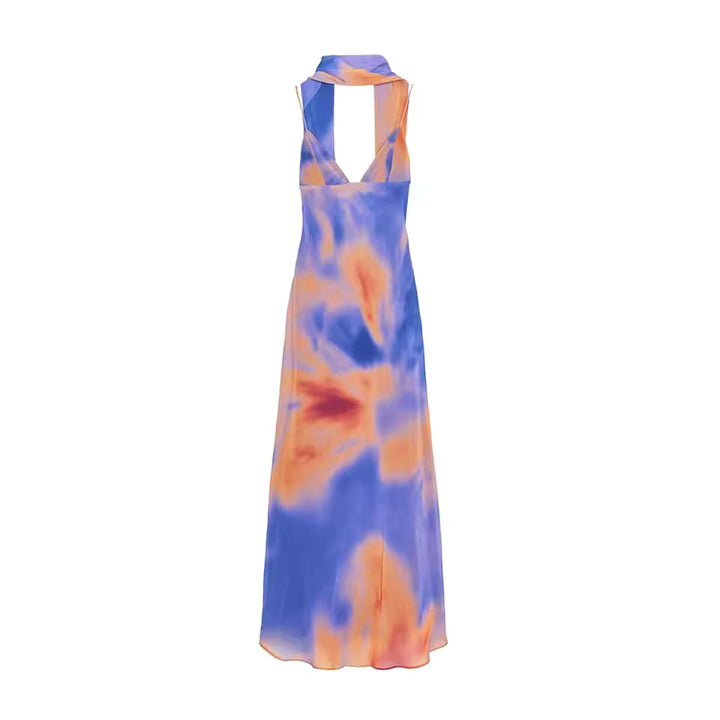 Maxi Dress | Draped V-Neck, Ombre Finish 5