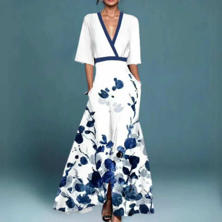 Maxi Dress | Floral Pattern, Flowing Silhouette 1