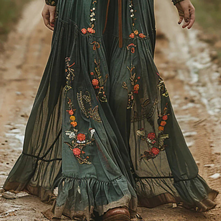 Maxi Dress | Floral Print, Pleated Silhouette 2